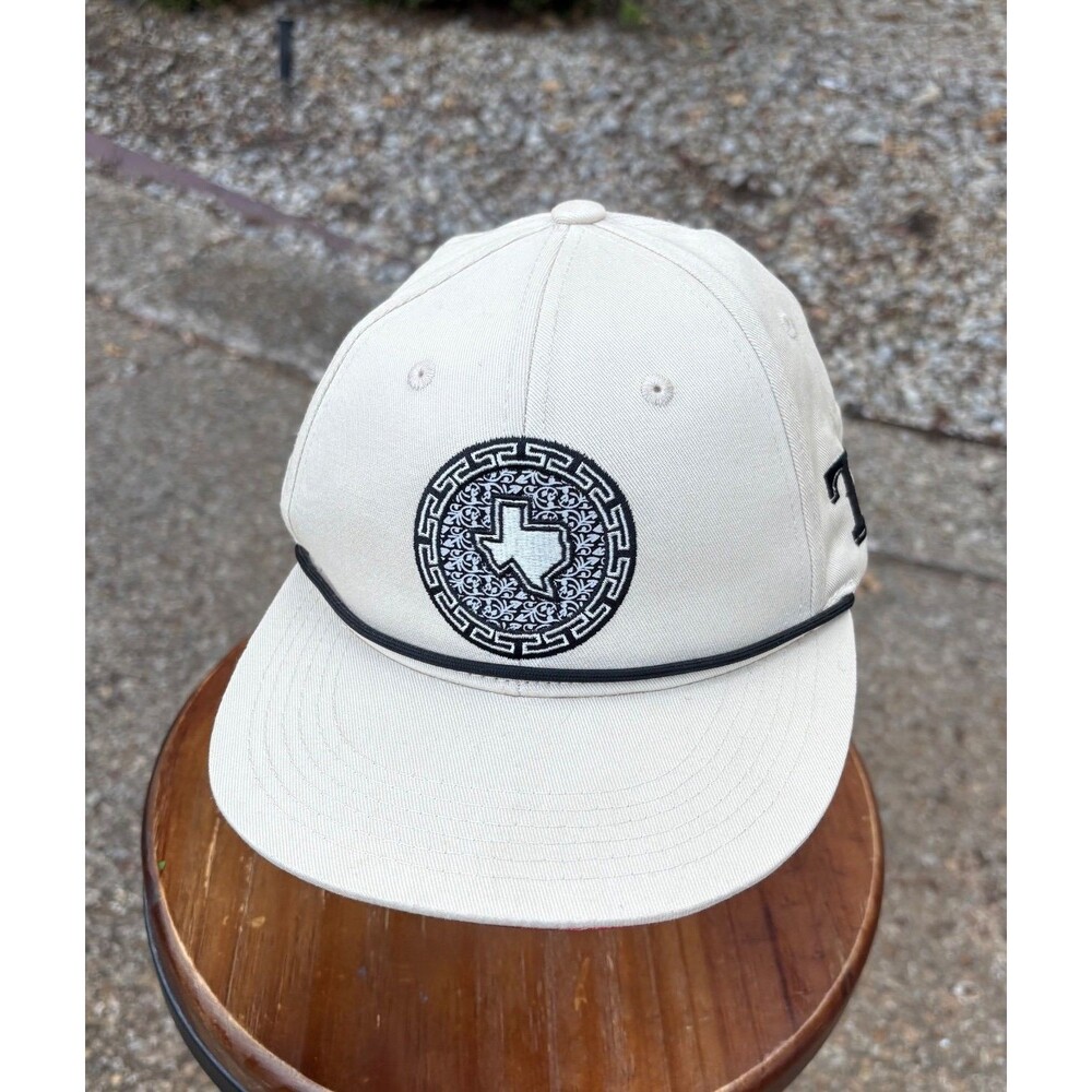 Mexican Heritage Coca-Cola Texas Rangers Snapback Rope Hat Cream Flat Bill